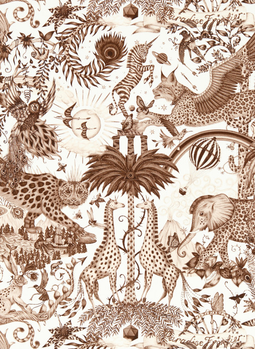 Clarke & Clarke Wallpaper Paradise Lost - Sepia
