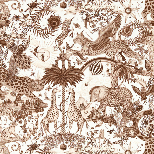 Clarke & Clarke Wallpaper Paradise Lost - Sepia