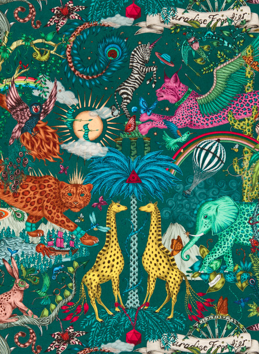 Clarke & Clarke Tapete Paradise Lost - Teal