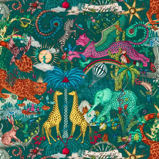 Clarke & Clarke Tapete Paradise Lost - Teal