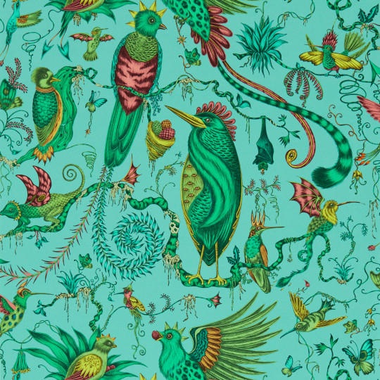 Clarke & Clarke Tapete Quetzal - Aqua