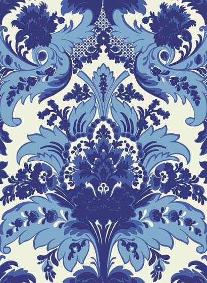 Aldwych - Designtapete von Cole & Son - Blue & White