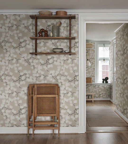 Sandberg Wallpaper Pine - Beige