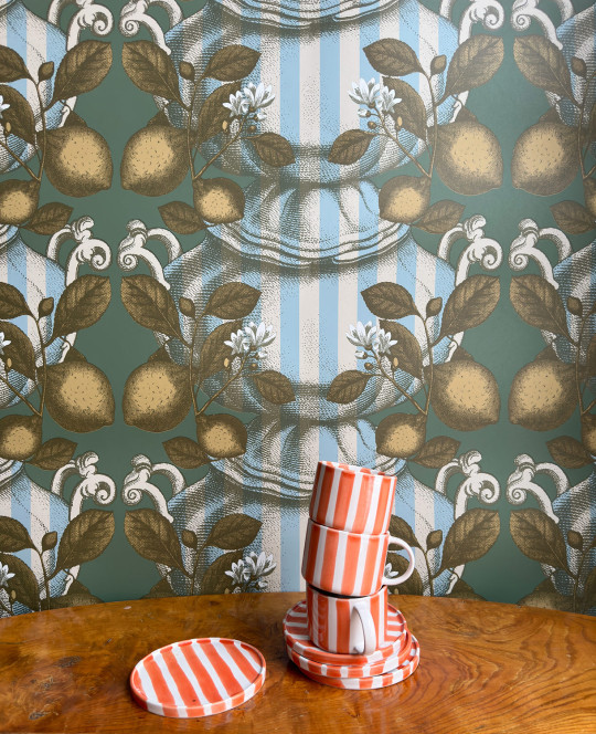 Studio Lisa Bengtsson Wallpaper Limoncello Stripes