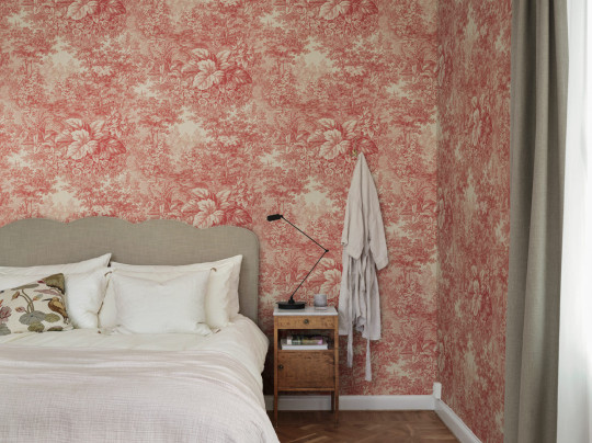 Sandberg Wandbild Forest Toile - Red