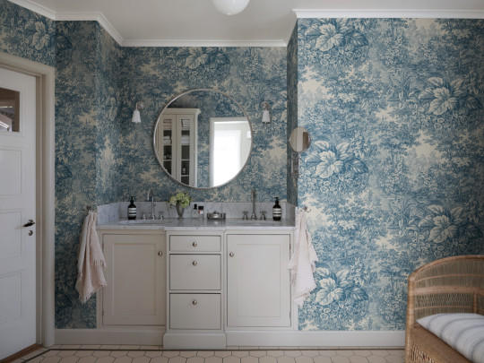 Sandberg Mural Forest Toile - Blue