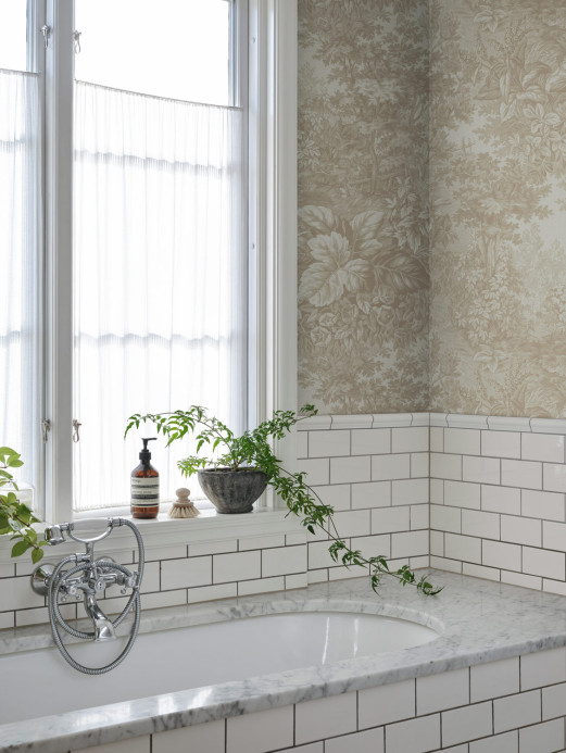 Sandberg Mural Forest Toile - Sandstone