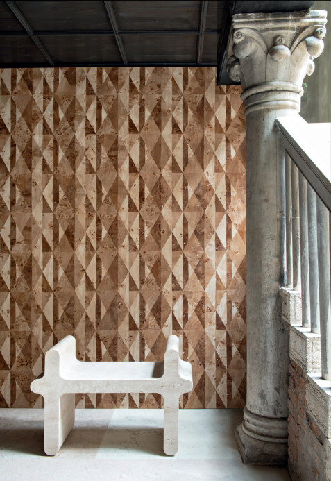 CMO Paris Tapete Bois Marbré Arlequin - Blond