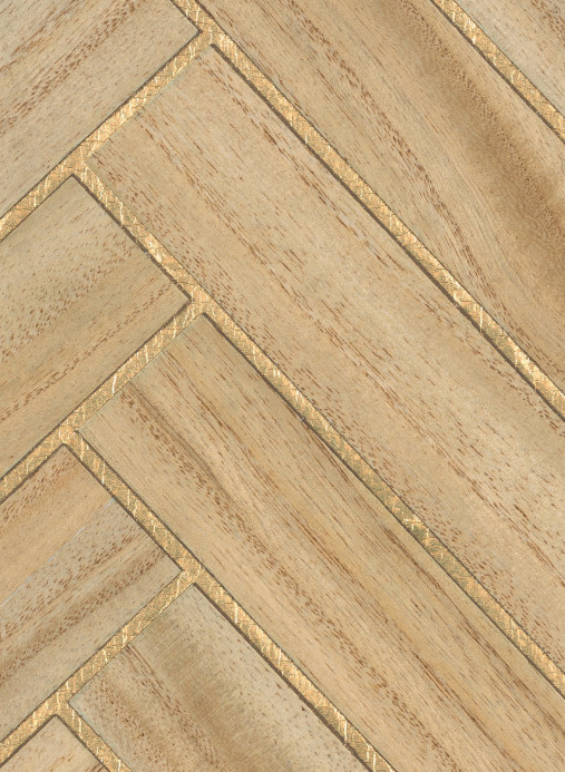 CMO Paris Tapete Bois Chevron - Blond Or