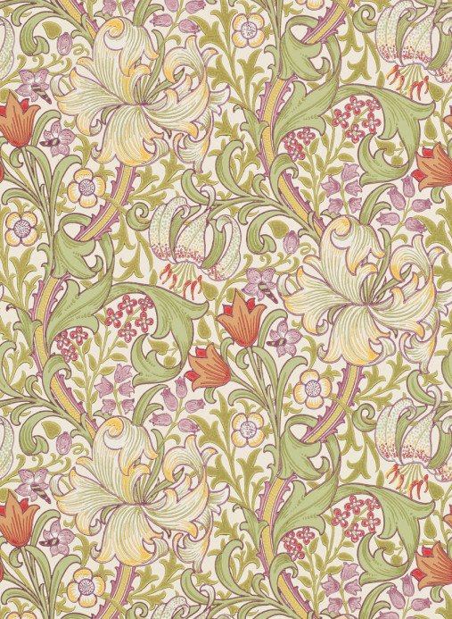 Morris & Co Wallpaper Golden Lily - Olive/ Russet