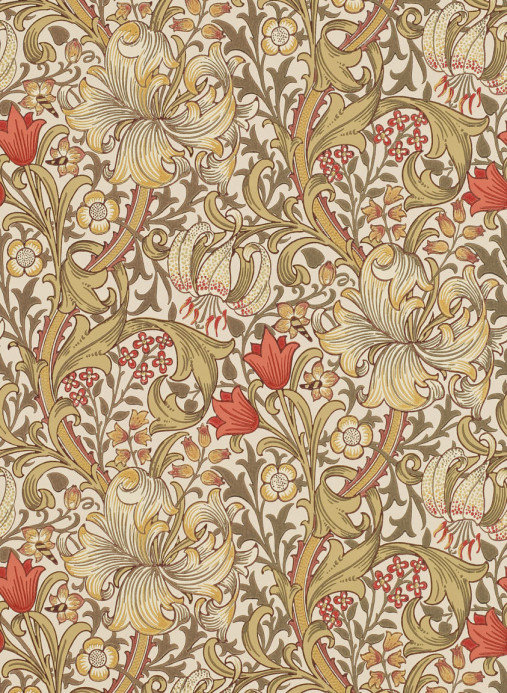Morris & Co Wallpaper Golden Lily - Biscuit/ Brick