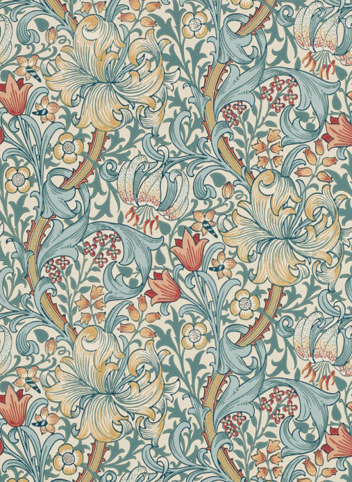 Morris & Co Wallpaper Golden Lily - Slate/ Manilla