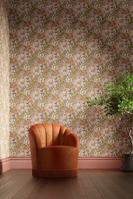 Morris & Co Papier peint Golden Lily - Espresso