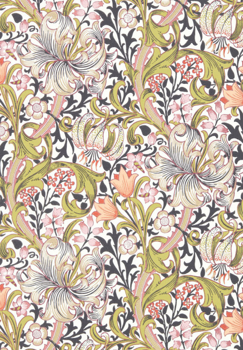 Morris & Co Papier peint Golden Lily - Espresso