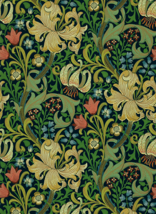 Morris & Co Wallpaper Golden Lily - Indigo