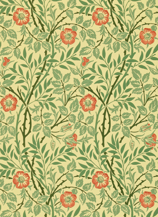 Morris & Co Tapete Sweet Briar - Green/ Rust