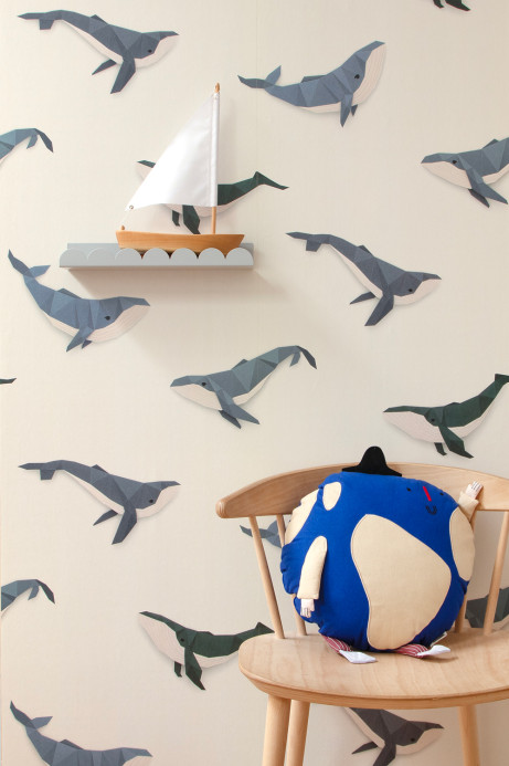 studio ditte Wallpaper Whale / Walvis