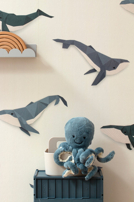 studio ditte Wallpaper Whale / Walvis