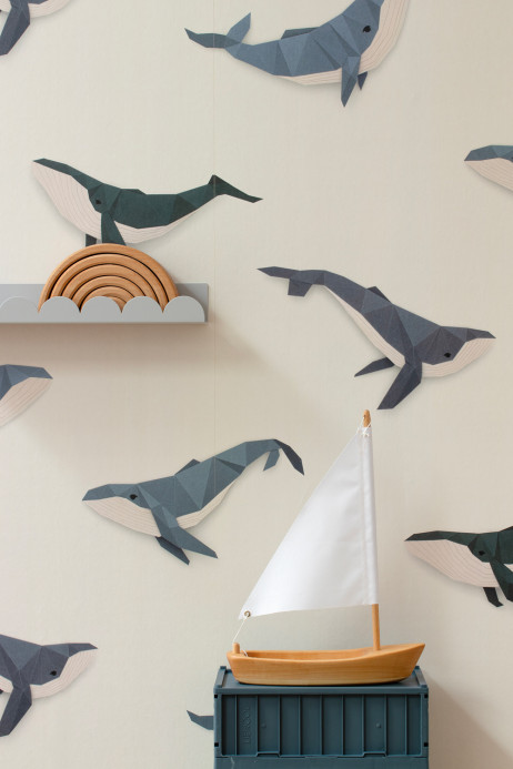 studio ditte Wallpaper Whale / Walvis