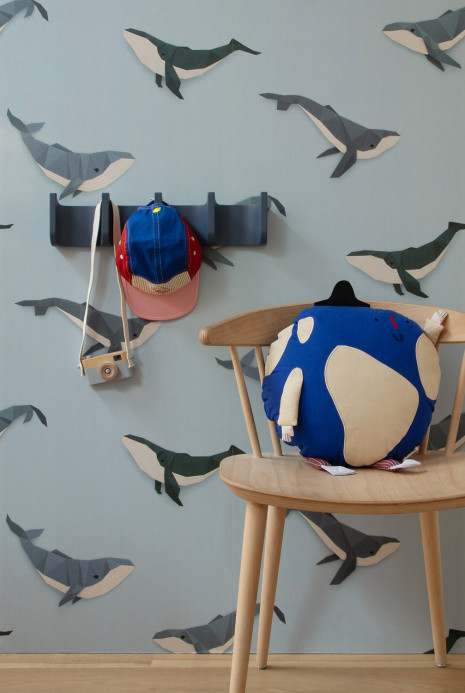 studio ditte Wallpaper Whale / Walvis