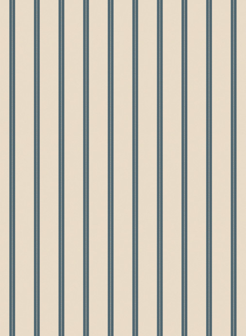 studio ditte Wallpaper Ribbon / Lintjes - Denim on Cream / Denim op Crème