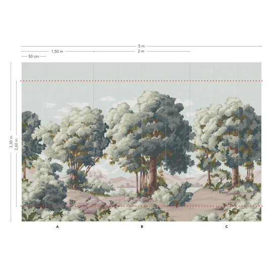 Isidore Leroy Tapete Vallée des Peintres - Original Panel A