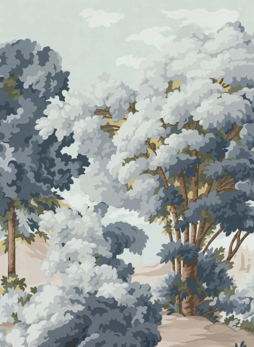 Isidore Leroy Wallpaper Vallée des Peintres - Bleu Panel A