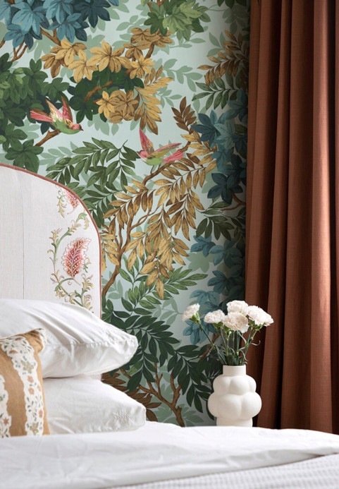 Isidore Leroy Tapete Les Oiseaux - Original