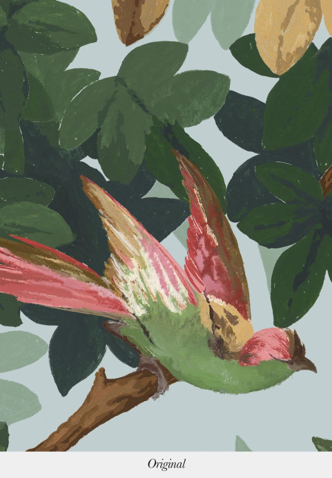 Isidore Leroy Tapete Les Oiseaux - Original