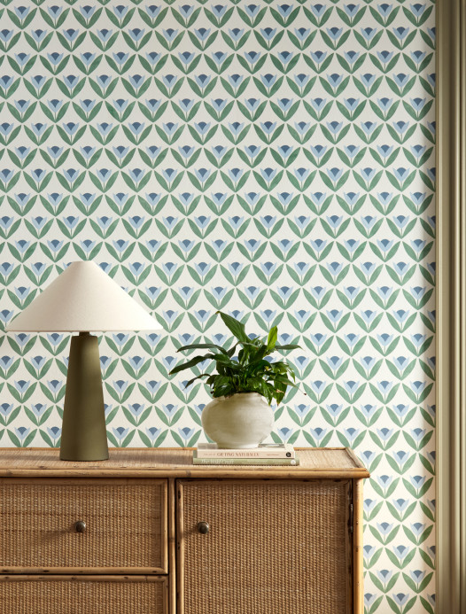 Scion Tapete Tulip Trellis - Coast Blue
