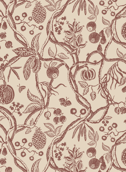 Sandberg Tapete Tree of Life - Burgundy
