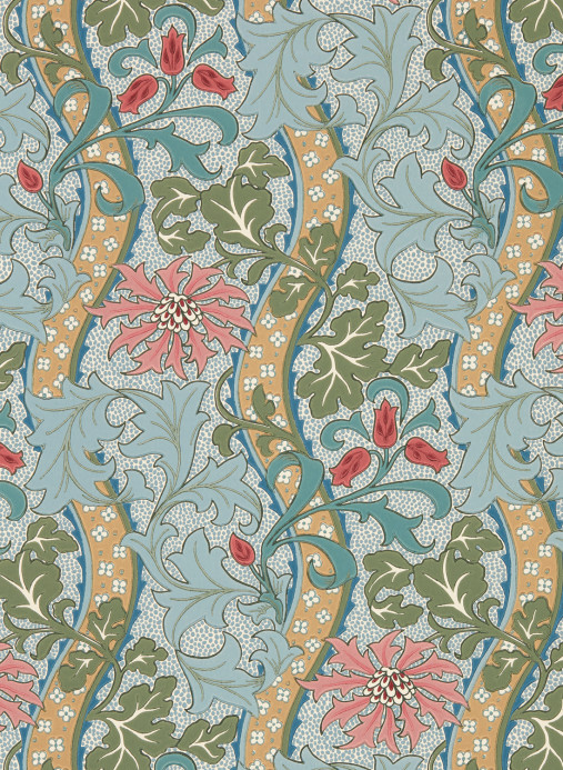Morris & Co Tapete Cornflower - Rose/ Woad