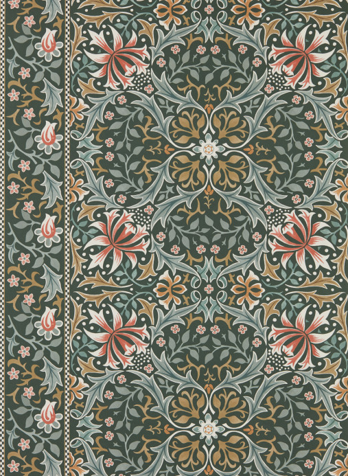 Morris & Co Papier peint Walthamstow - Forest/ Teal