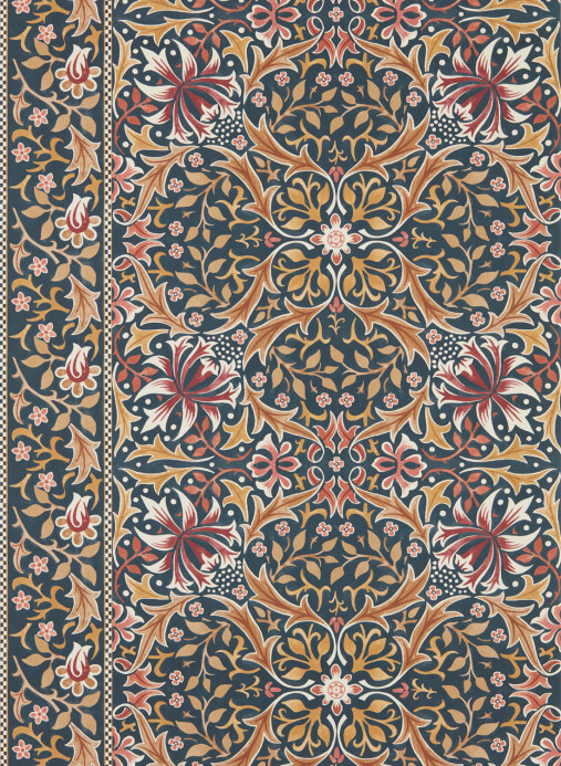 Morris & Co Papier peint Walthamstow - Indigo Gold