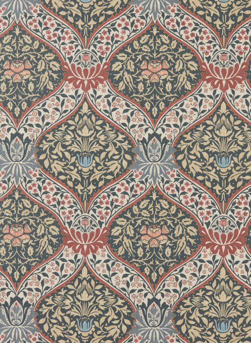 Morris & Co Tapete Norbury - Brick/ Teal