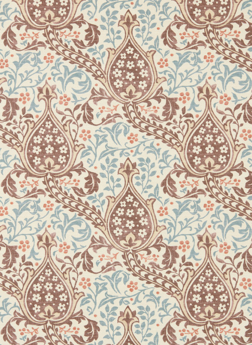 Morris & Co Tapete Persian Tulip - Umber/ Mineral Blue