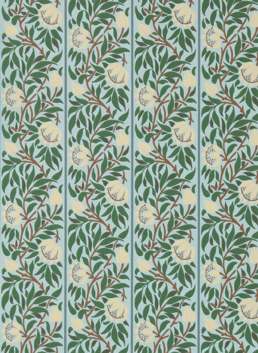 Morris & Co Tapete Peony Trellis - Soft Blue/ Nettle
