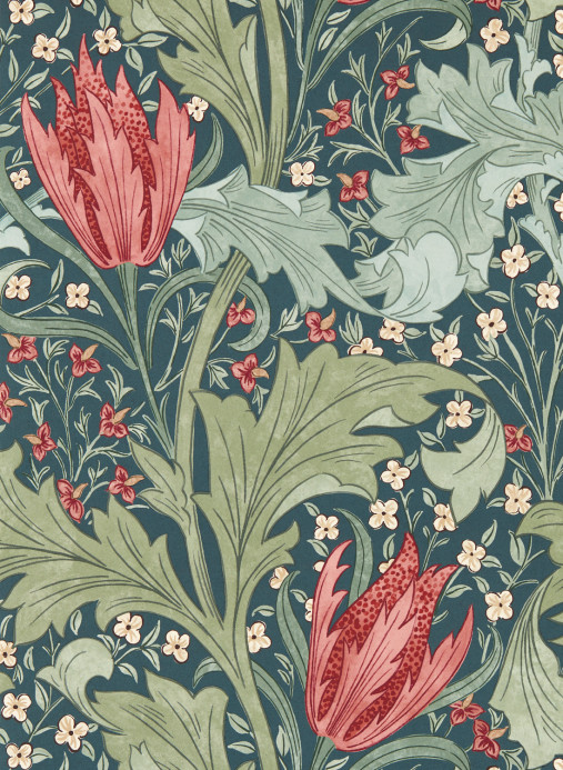 Morris & Co Tapete Lent Lily - Indigo/ Madder