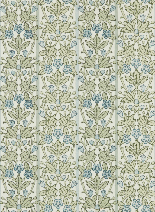 Morris & Co Tapete Oak & Blossom - Thyme/ Woad