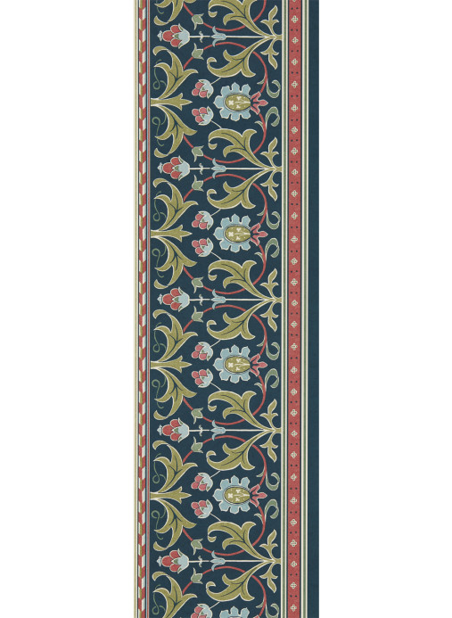 Morris & Co Tapete Ornamental Frieze - Indigo/ Thyme