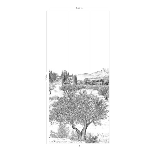 Isidore Leroy Wandbild Provence - Grisaille Panel E
