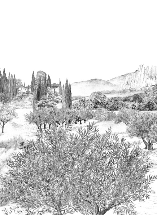Isidore Leroy Wandbild Provence - Grisaille Panel E