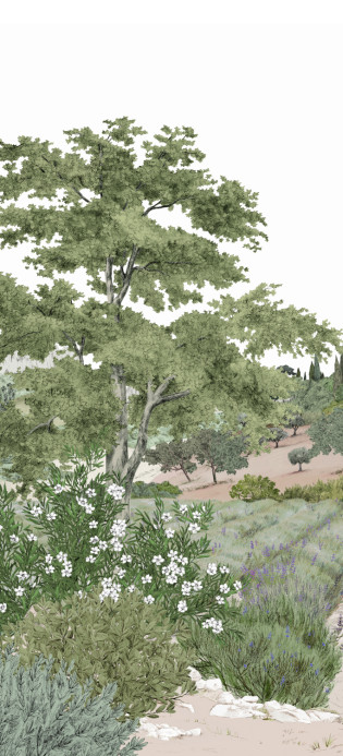 Isidore Leroy Wandbild Provence - Printemps Panel A