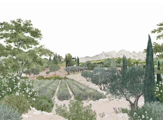 Isidore Leroy Wandbild Provence - Printemps Panel A