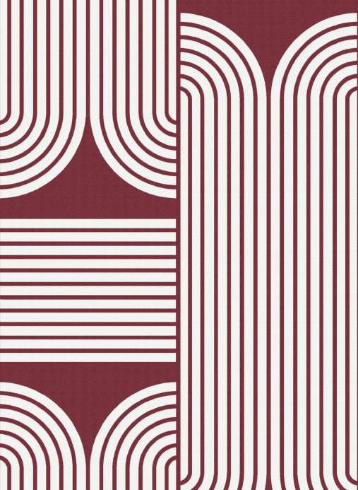 Isidore Leroy Tapete Katea - Rouge Grenat