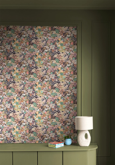 Isidore Leroy Tapete Champs Fleuris - Bois de rose