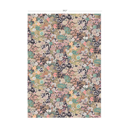 Isidore Leroy Tapete Champs Fleuris - Bois de rose