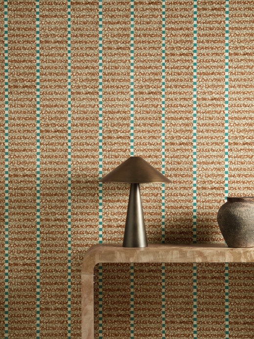 Harlequin Wallpaper Toluca - Spice/ Azul