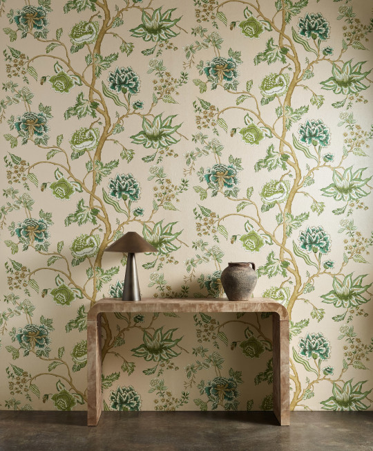 Harlequin Tapete Indienne - Blush/ Forest
