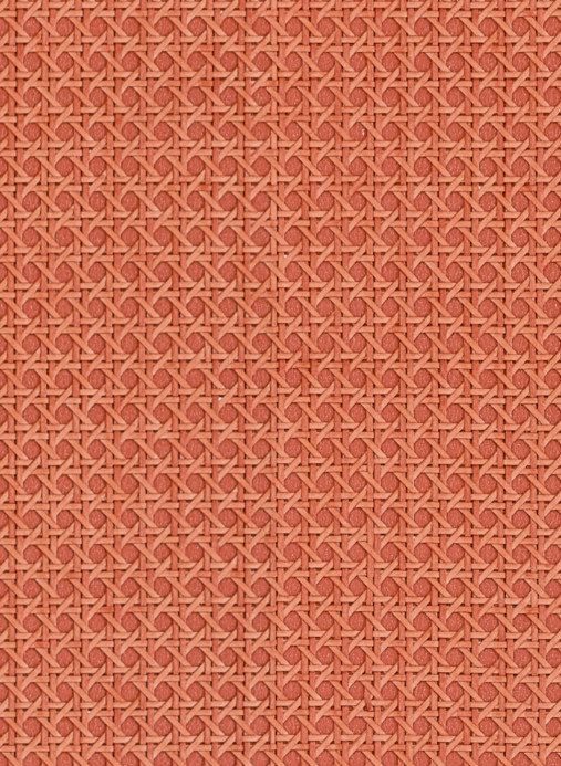 Thibaut Wallpaper Paper Rattan - Coral